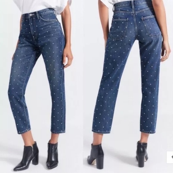 Current/Elliott Denim - Current/Elliott Vintage Studded high waist jeans